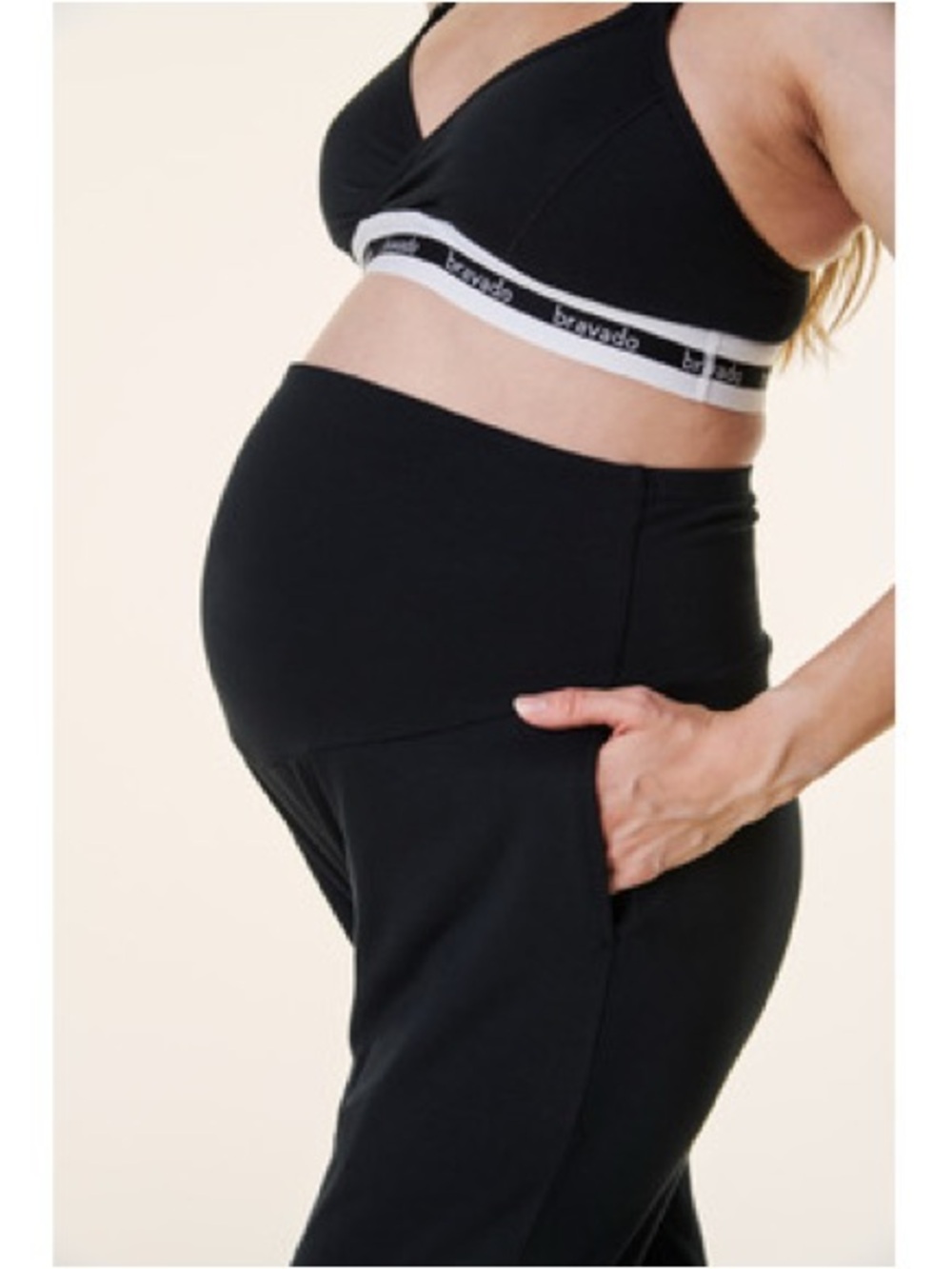 Bravado Black Maternity Jogger Pants
